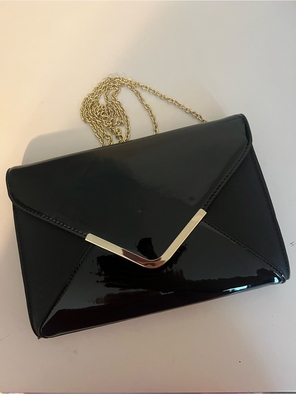Christian Lacroix black patent purse